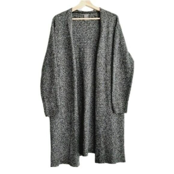 JOE FRESH Open Front Long Sweater Cardigan Grey Sz L - Picture 1 of 10